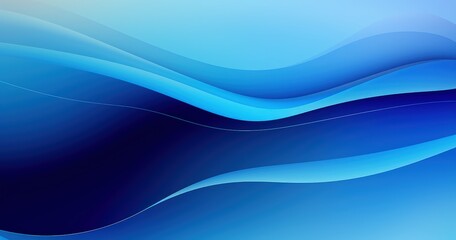 Fototapeta premium A smooth, flowing abstract design in various shades of blue, evoking a sense of calm and tranquility.