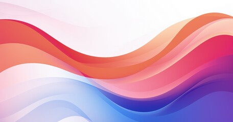 A smooth, flowing abstract design with gradient colors transitioning from warm to cool tones, ideal for backgrounds or digital art.