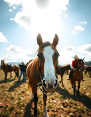 Obraz premium horse in the field