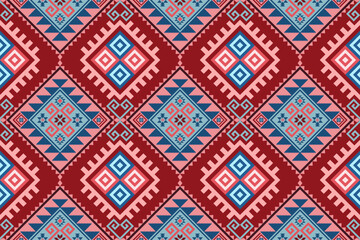 Native American pattern, Navajo design. Native American ornament. Abstract geometric background traditional ethic for decoration, clothing, fabric, textile, fashion.