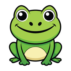 Cute frog animal vector illustration