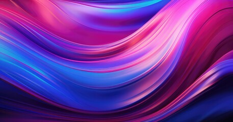 Fototapeta premium A vibrant, flowing abstract design featuring smooth gradients of purple, pink, and blue, evoking a sense of motion and fluidity.