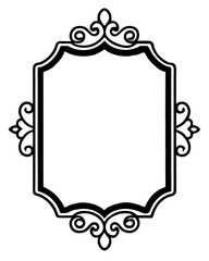 Vintage frames set isolated on white background. Decorative vintage frames,borders rectangular shape. Vector illustration