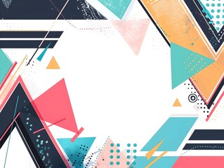 Colorful Geometric Abstract Frame Background for Contemporary Design Projects