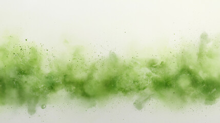 A green line with white background