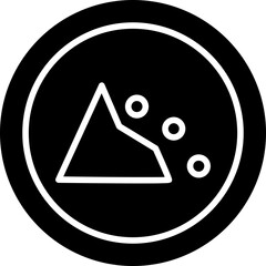 Naklejka premium Falling Rocks Sign Icon