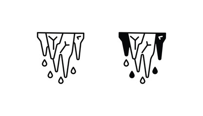 Icicle icon design with white background stock illustration