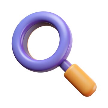 recommend clip art: 3D cartoon magnifying glass icon. perfect for web design. UI. app interfaces. and presentations.