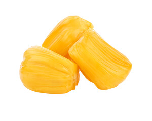 Ripe jackfruit , peeled fruit (Ka-nun) on transparent png