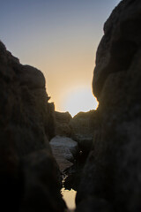 sunset over the mountains