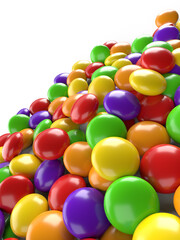 カラフルなチューイングキャンディーの背景の 3D イラスト