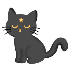 black cat cartoon
