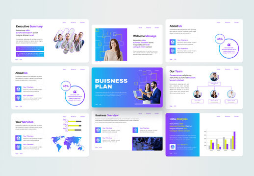 Modern Business Plan Presentation Design Template