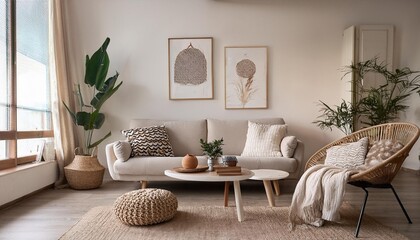 modern living room with fireplace