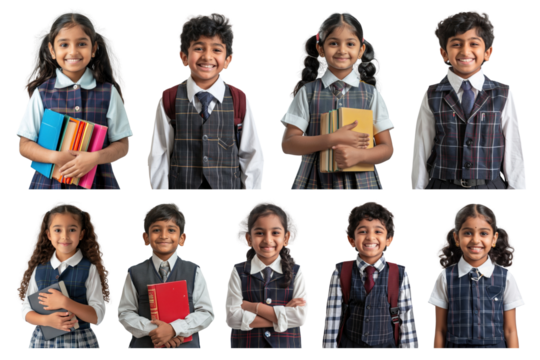PNG Indian student element set, transparent background