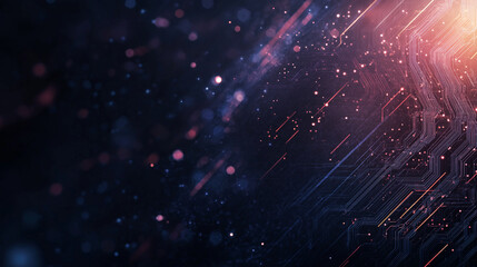 Obraz premium A computer screen with a blue background and a red and purple line