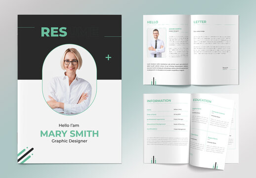 Personal Resume Book Design Layout