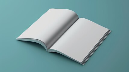 An open blank book with pages ready for creativity. Perfect for notes, sketches, or planning your next big idea.