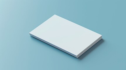 Blank business card mockup on a blue background, perfect for showcasing designs and branding ideas in a professional setting.