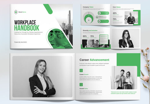 Employee Workbook Handbook Brochure Layout