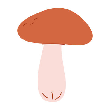 brown mushroom simple design clip art preview