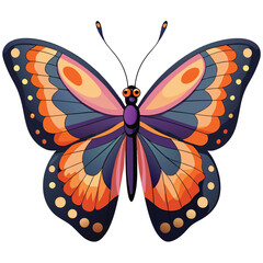 A Butterfly with White Background