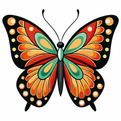 A Butterfly with White Background