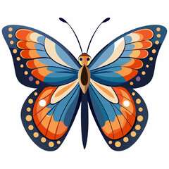 A Butterfly with White Background