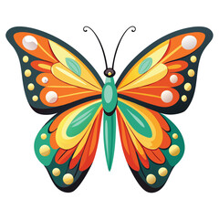 A Butterfly with White Background