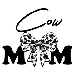 Coquette Bow Cow mom svg png, Cow mom png, Cow print mom svg, cow mama svg png, mom svg png, mama png, cow bow svg png, retro vintage
