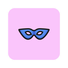 Carnival mask line icon. Accessory, decoration, masquerade. Party concept. Can be suited for topics like festival, holiday, mardi gras