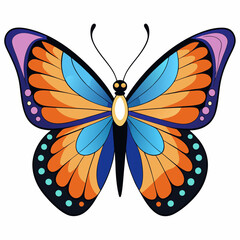 A Butterfly with White Background