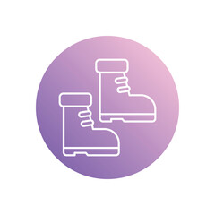 Snow Boots icon isolated on a white background. Vector illustration.