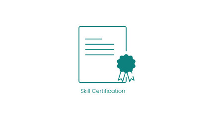 Certification Achievement: Professional Credentials and Skill Recognition Vector Icon