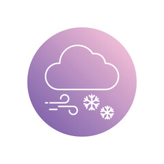 Wind  icon isolated on a white background. Vector illustration.