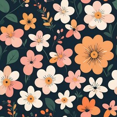 seamless pattern with flowers