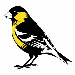 Goldfinch Black silhouette