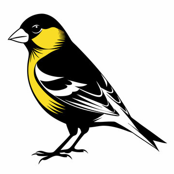 recommend clip art: Goldfinch Black silhouette