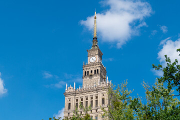 View of the Palace of Culture and Science. Warsaw, Poland.