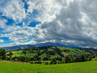 Naklejka premium Beautiful landscapes in southern Poland, close to the border with Slovakia