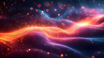 abstract background with colorful glowing light and light trails 