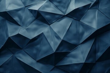 Fototapeta premium abstract texture dark blue background banner panorama with 3d geometric triangular gradient shapes