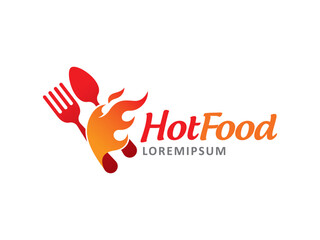 Hot Food logo symbol or icon template