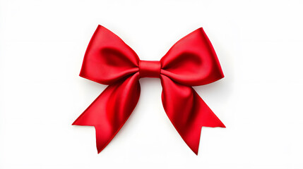 Fototapeta premium Decorative Red bow isolated on white background