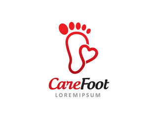 Care Foot logo symbol or icon template