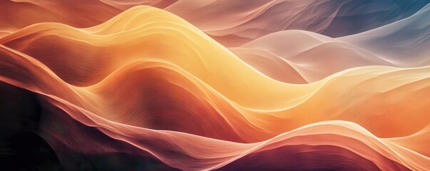 Obraz premium Grounded abstract waves with earthy gradients, organic textures, natural background