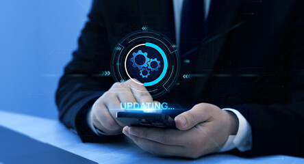 Operating upgrade system.Developer who developed a new version to improve your software.Update...