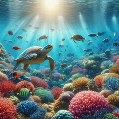 coral reef in the sea