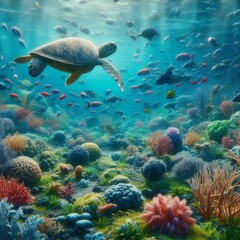 Fototapeta premium coral reef in the sea