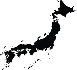 Black japan map